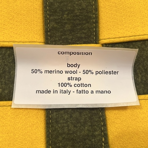 Italian Crossbody Woven Wool Two-Tone Bag - Picture 6 of 7